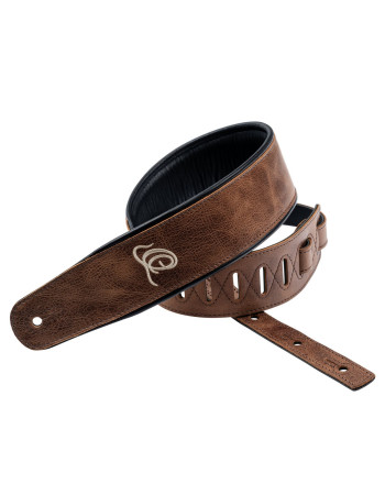 Ortega OSCL-7 Genuine-Leather Guitar-Strap - Vintage Cognac
