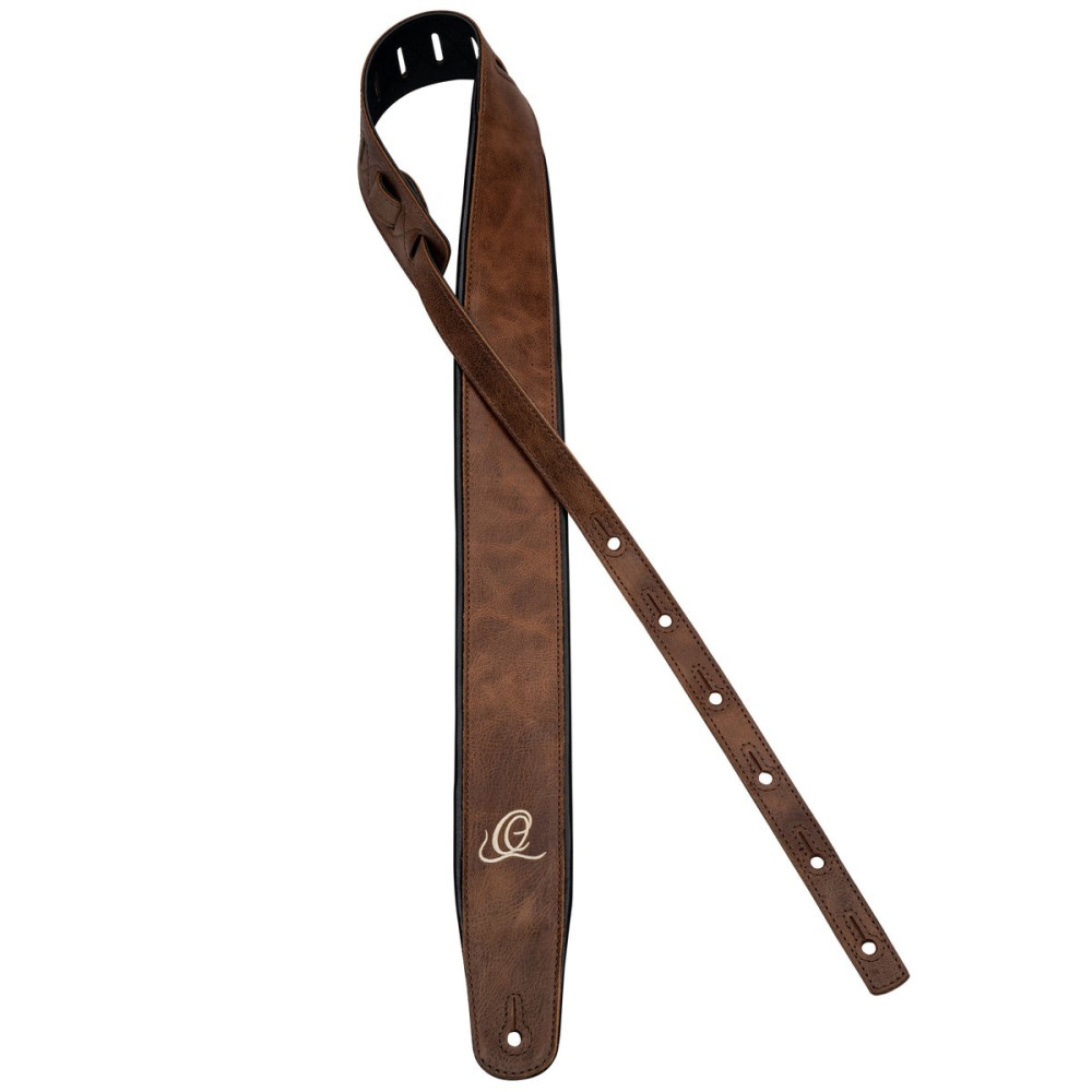 Ortega OSCL-7 Genuine-Leather Guitar-Strap - Vintage Cognac