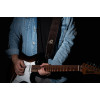 Ortega OSCU-1 Genuine-Leather Guitar-Strap - Dark Brown Croco
