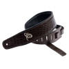 Ortega OSCU-3 Genuine-Leather Guitar-Strap - Dark Brown Lizzy