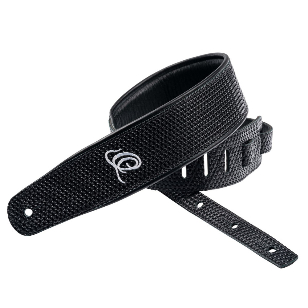 Ortega OSCU-4 Genuine-Leather Guitar-Strap - Black Braid