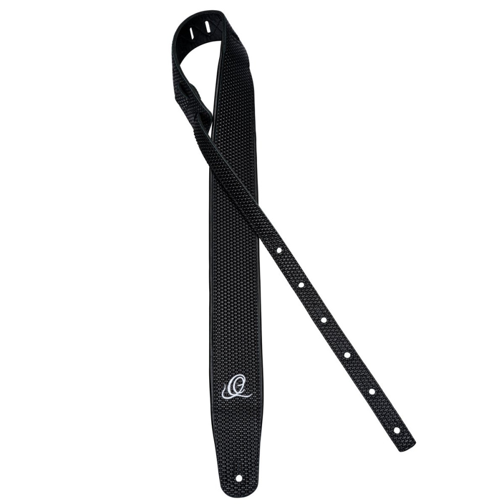 Ortega OSCU-4 Genuine-Leather Guitar-Strap - Black Braid