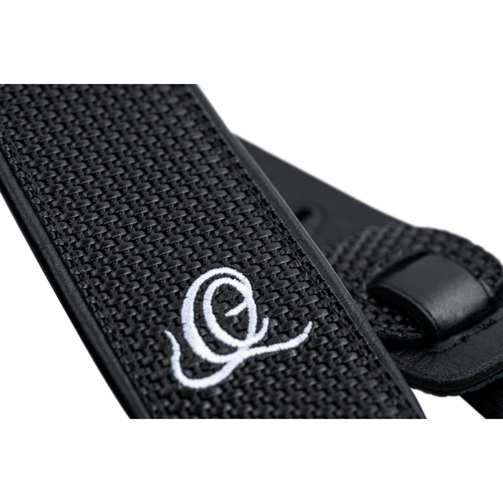 Ortega OSCU-4 Genuine-Leather Guitar-Strap - Black Braid