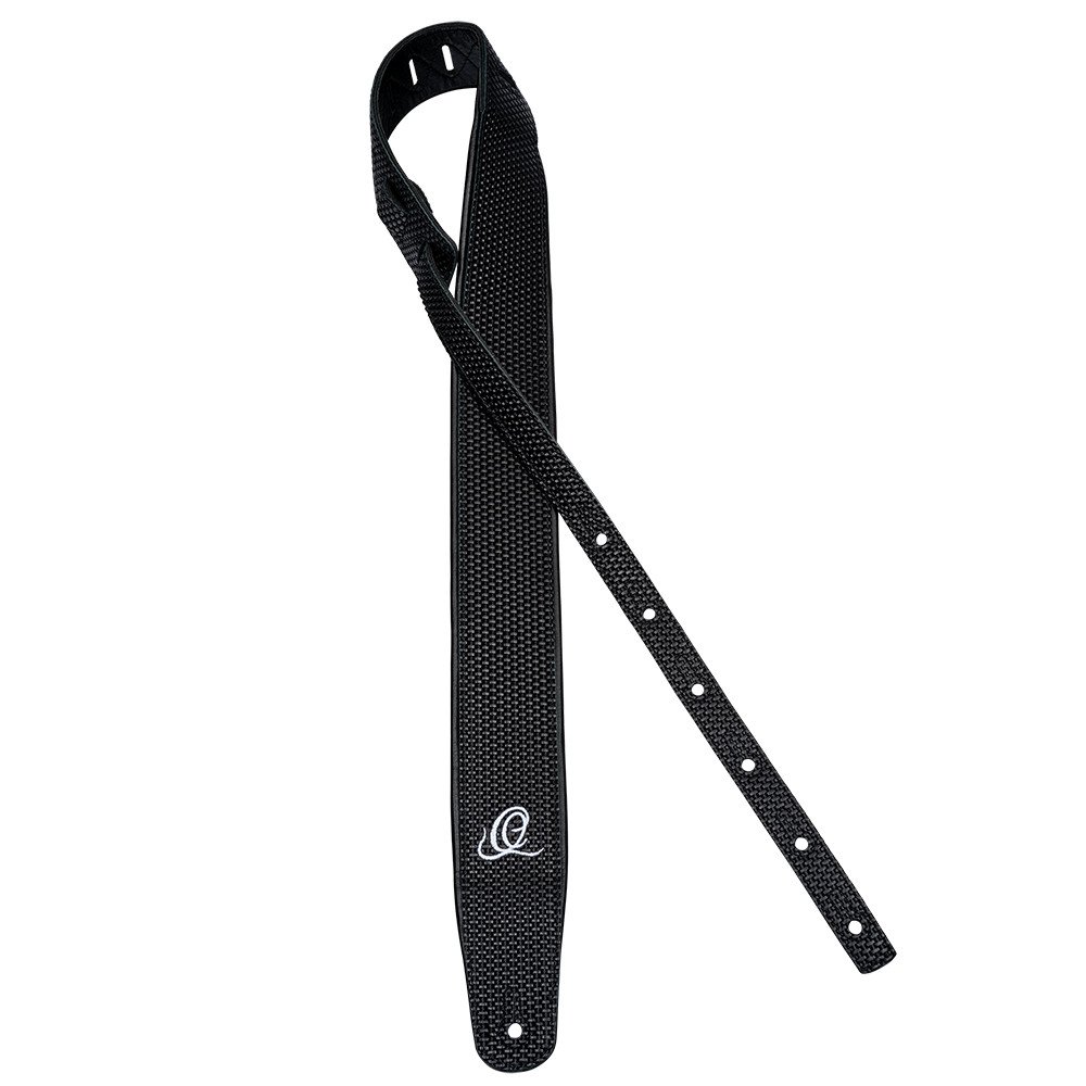 Ortega OSCU-4 Genuine-Leather Guitar-Strap - Black Braid