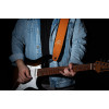 Ortega OSCU-6 Genuine-Leather Guitar-Strap - Orange Braid