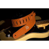 Ortega OSCU-6 Genuine-Leather Guitar-Strap - Orange Braid