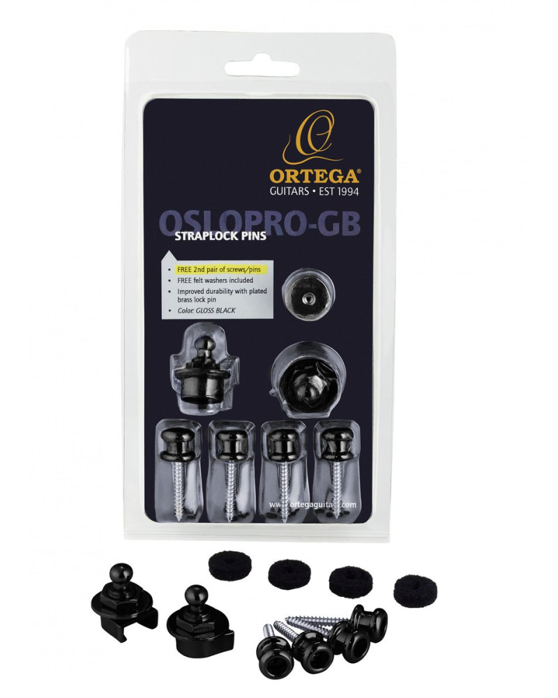 Ortega OSLOPRO-GB Strap Lock Pin Pro - Gloss Black