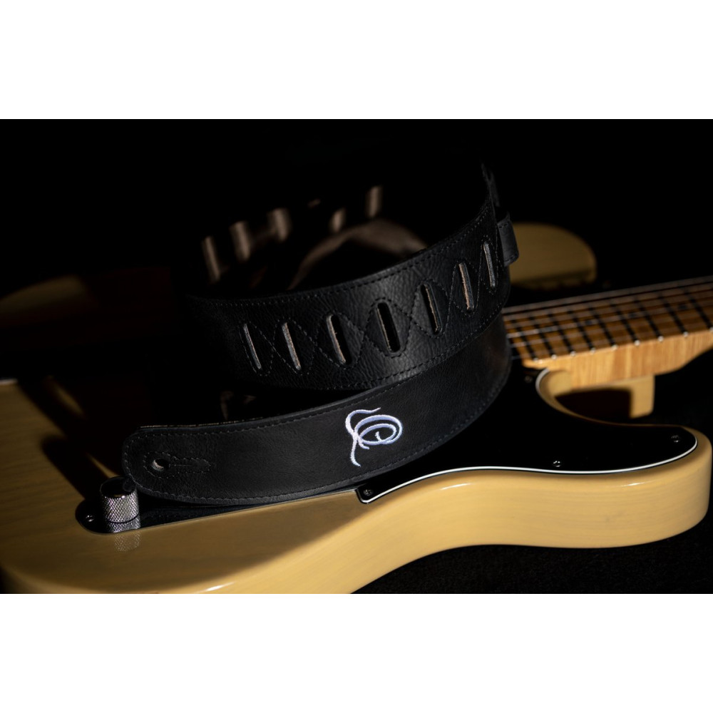 Ortega OSSU-10 Suede-Leather Guitar-Strap - Ash