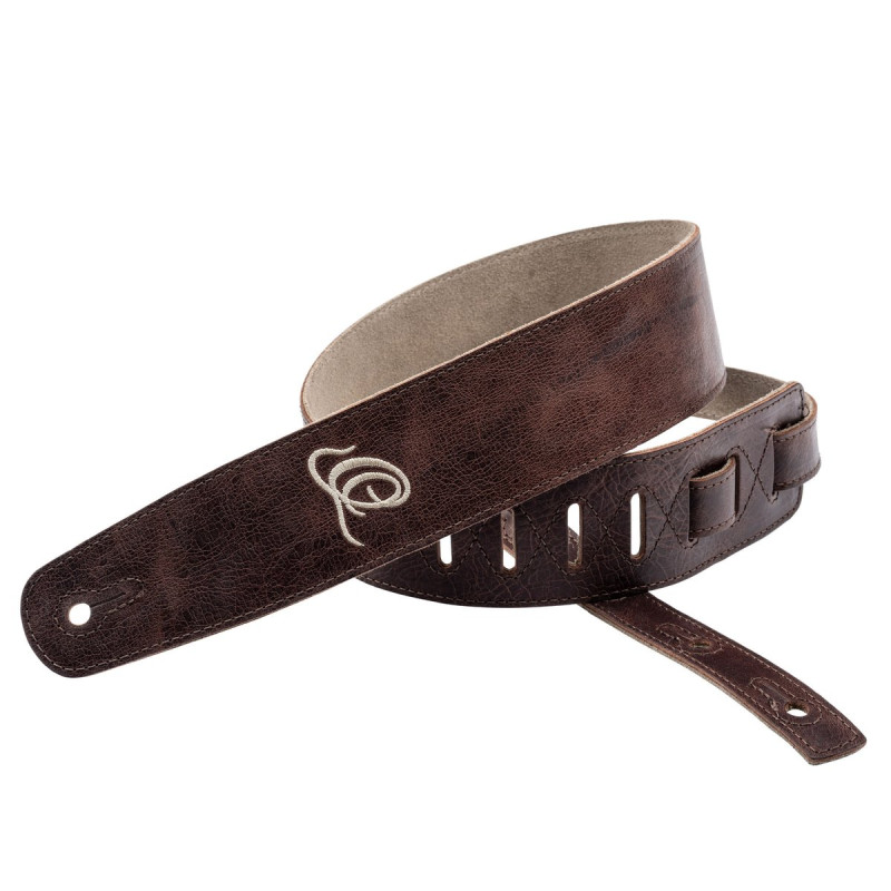 Ortega OSSU-20 Suede-Leather Guitar-Strap - Peat