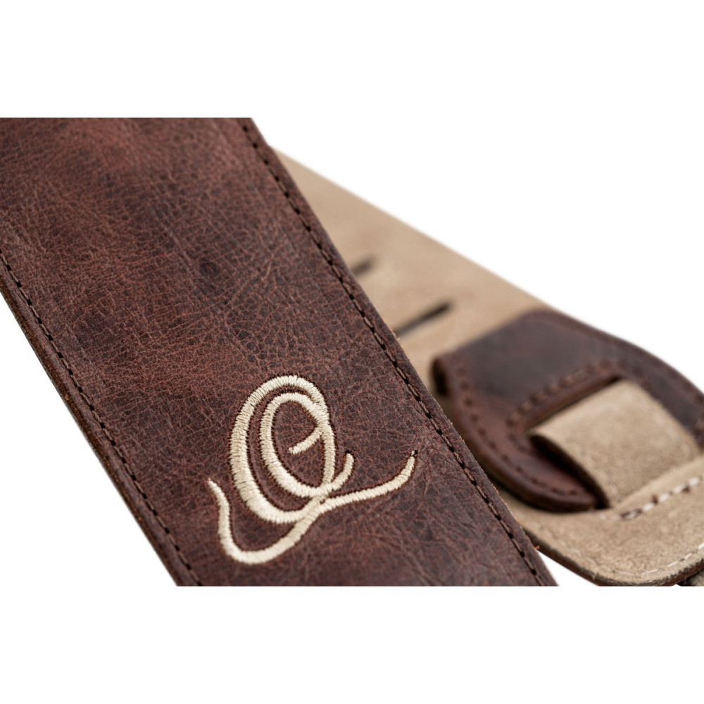 Ortega OSSU-20 Suede-Leather Guitar-Strap - Peat