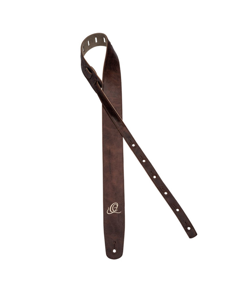 Ortega OSSU-20 Suede-Leather Guitar-Strap - Peat