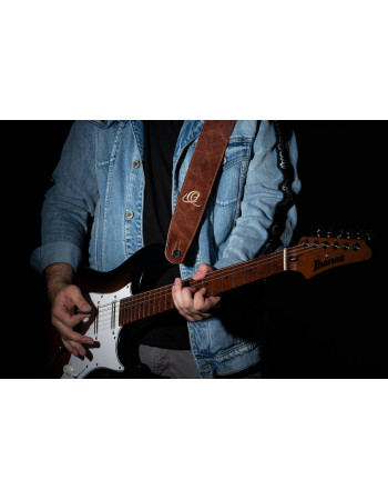 Ortega OSSU-30 Suede-Leather Guitar-Strap - Caramel