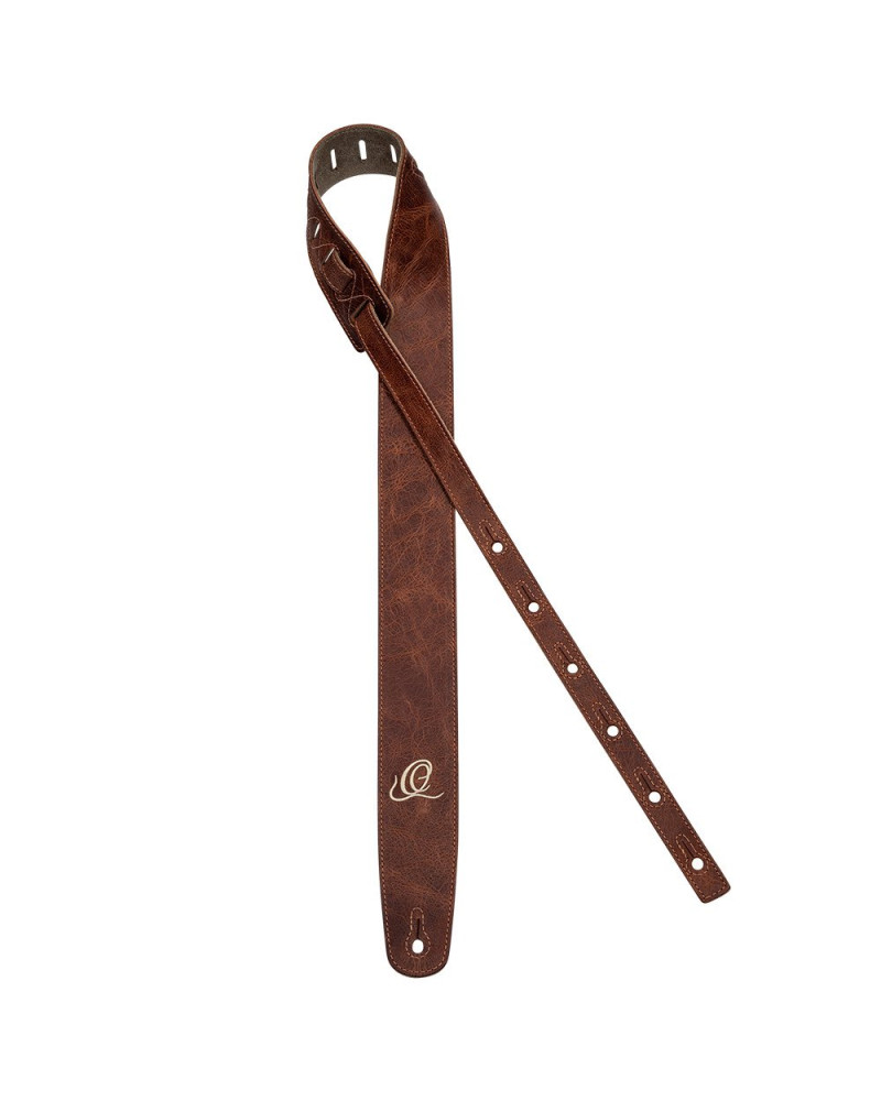 Ortega OSSU-30 Suede-Leather Guitar-Strap - Caramel