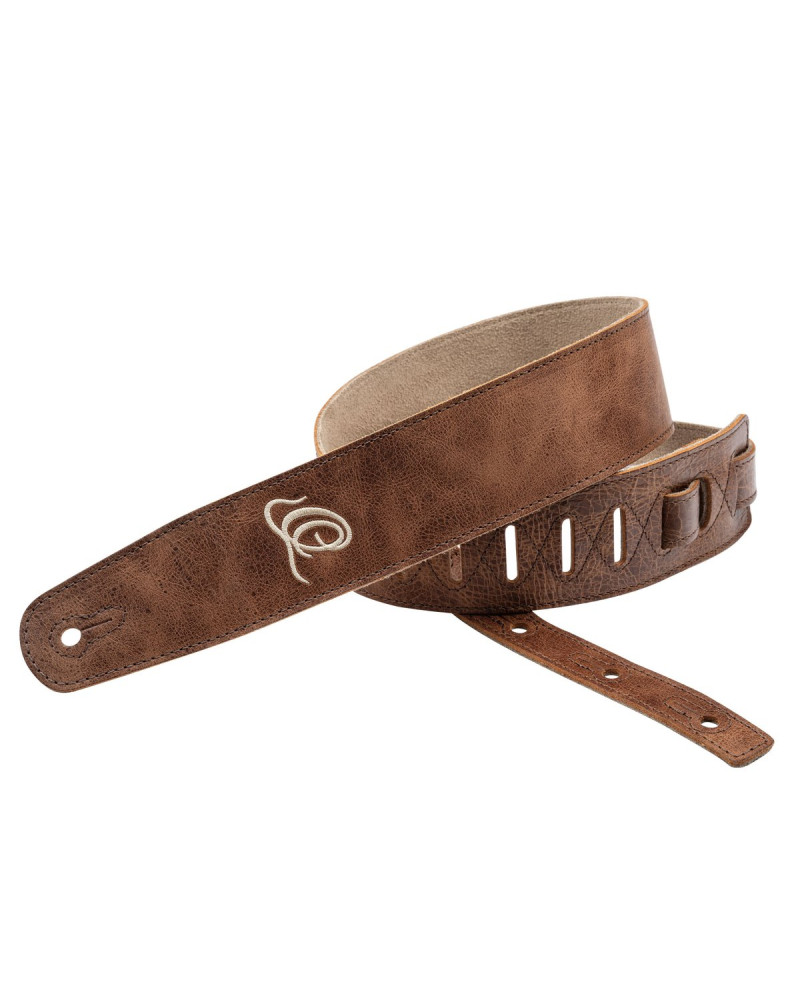Ortega OSSU-40 Suede-Leather Guitar-Strap - Cognac