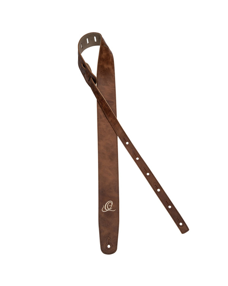 Ortega OSSU-40 Suede-Leather Guitar-Strap - Cognac