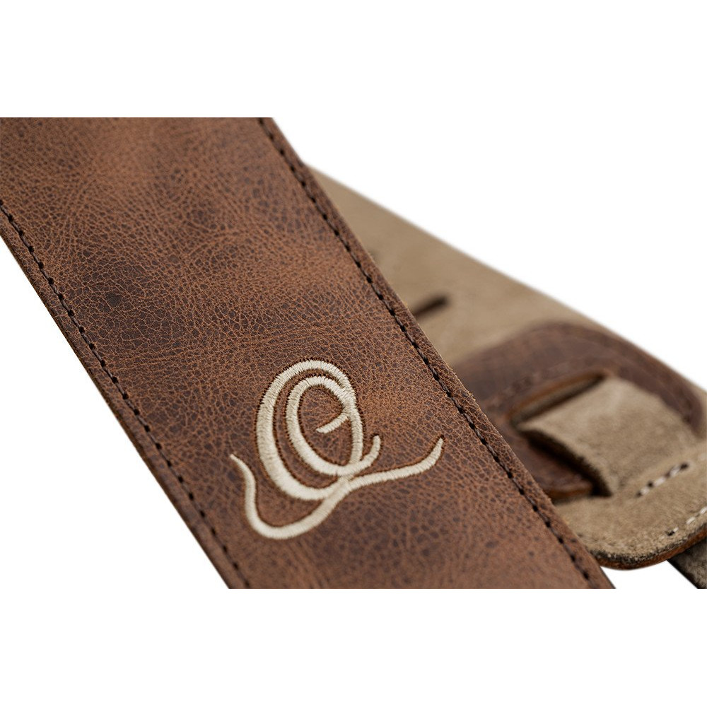 Ortega OSSU-40 Suede-Leather Guitar-Strap - Cognac