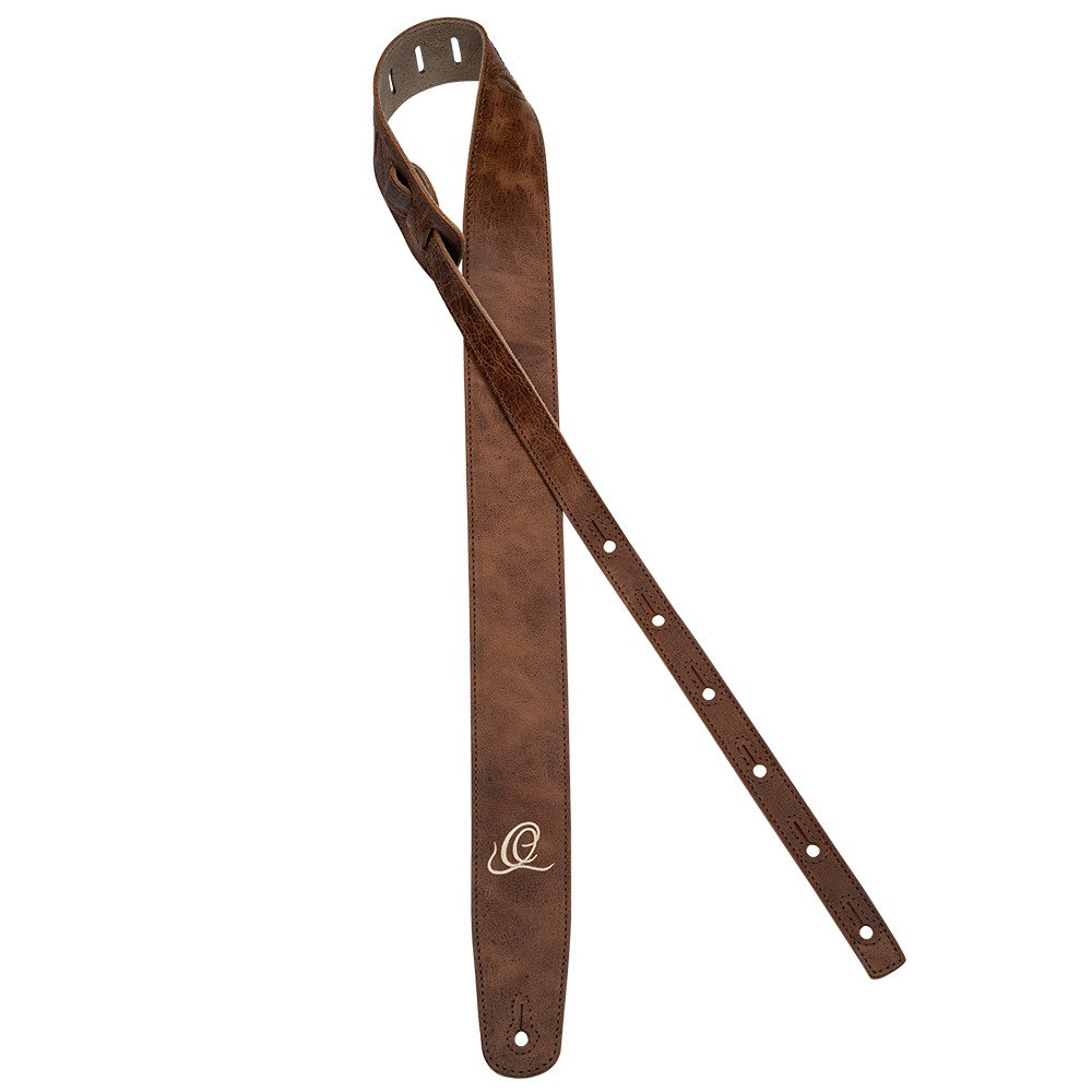 Ortega OSSU-40 Suede-Leather Guitar-Strap - Cognac