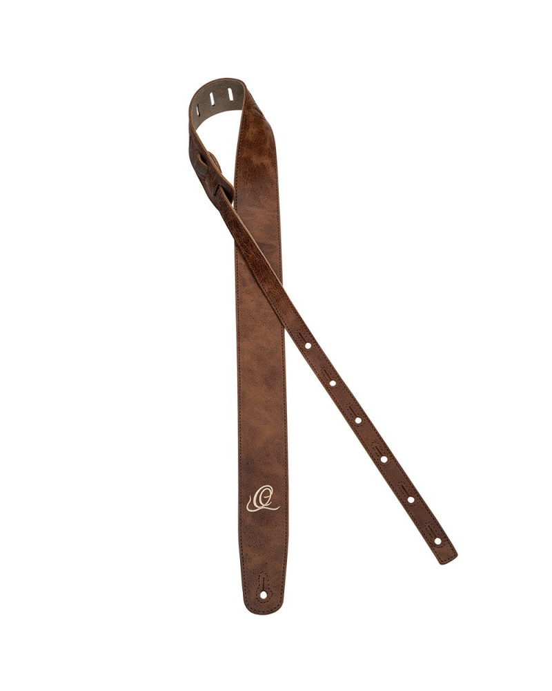 Ortega OSSU-40 Suede-Leather Guitar-Strap - Cognac