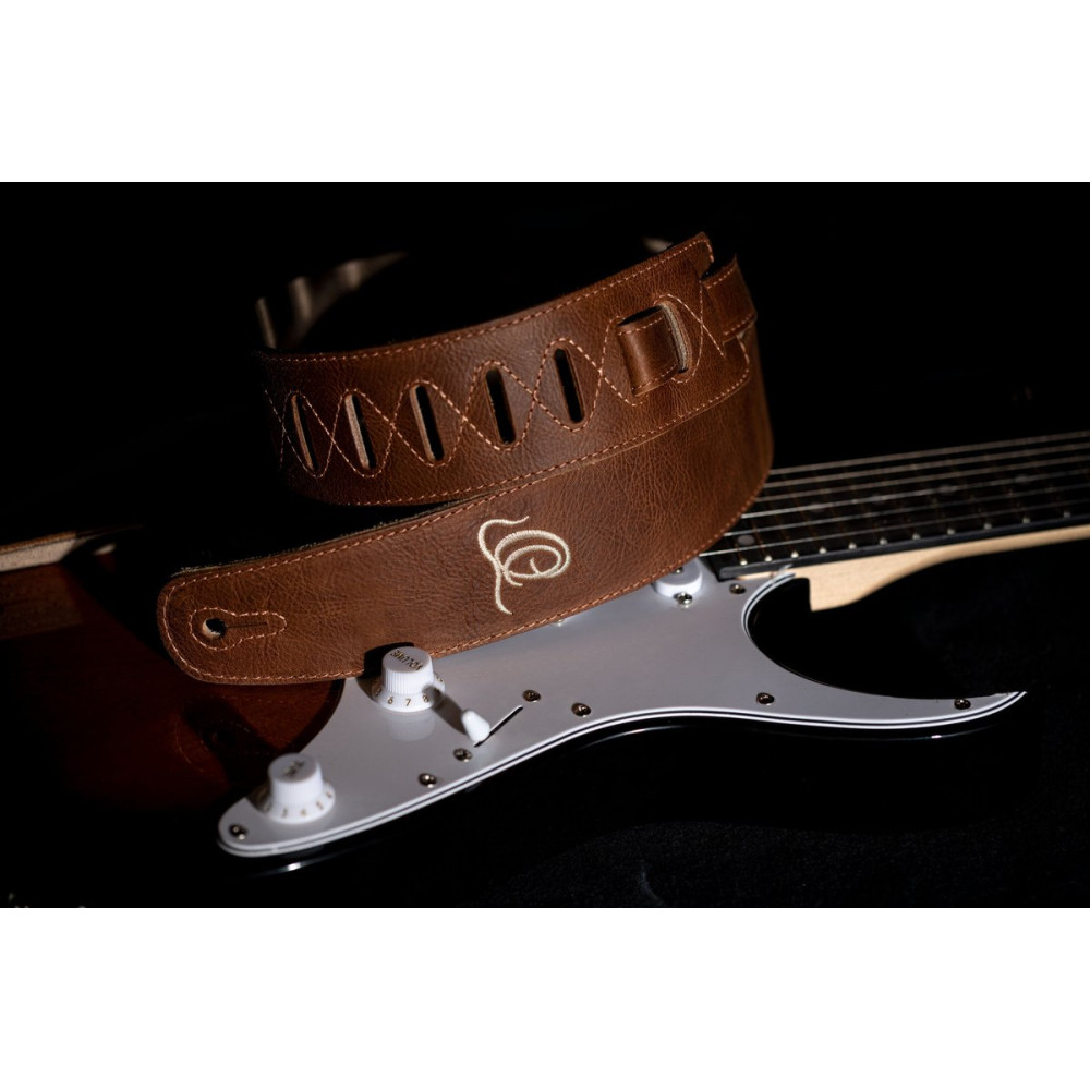 Ortega OSSU-50 Suede-Leather Guitar-Strap - Vintage Malt