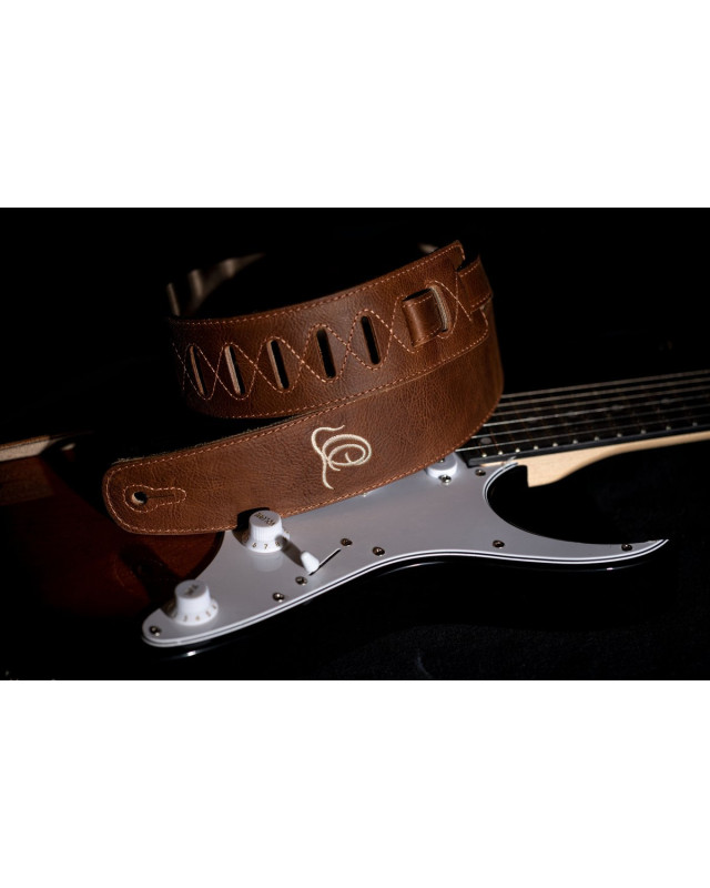 Ortega OSSU-50 Suede-Leather Guitar-Strap - Vintage Malt
