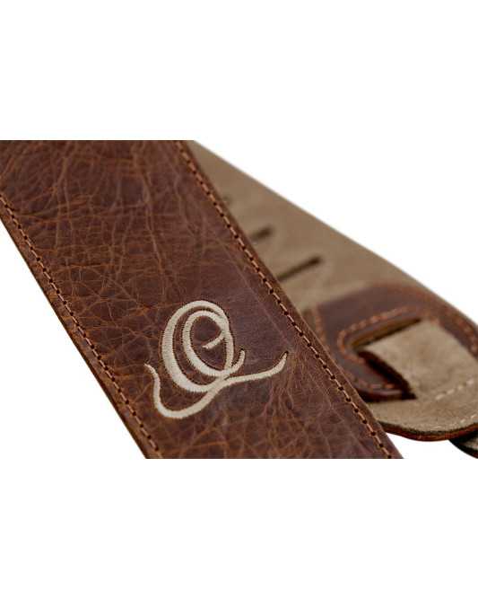 Ortega OSSU-50 Suede-Leather Guitar-Strap - Vintage Malt