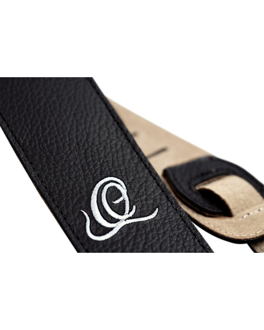 Ortega OSSU-60 Suede-Leather Guitar-Strap - Relax Black