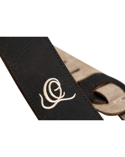 Ortega OSSU-70 Suede-Leather Guitar-Strap - Patina Bronze