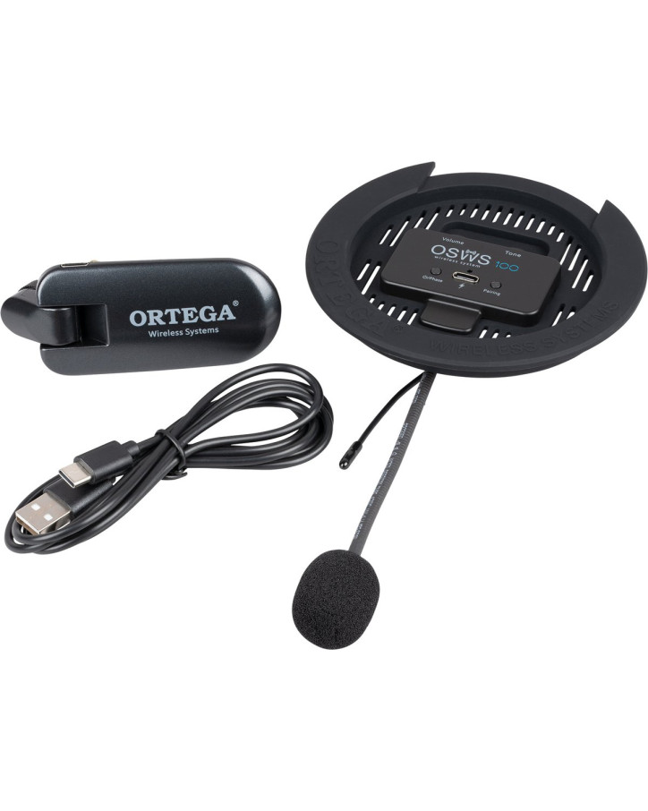 Ortega OSWS100 Wireless Soundhole Pickup System for acoustic guitars - 100 mm Diameter