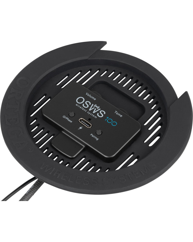 Ortega OSWS100 Wireless Soundhole Pickup System for acoustic guitars - 100 mm Diameter