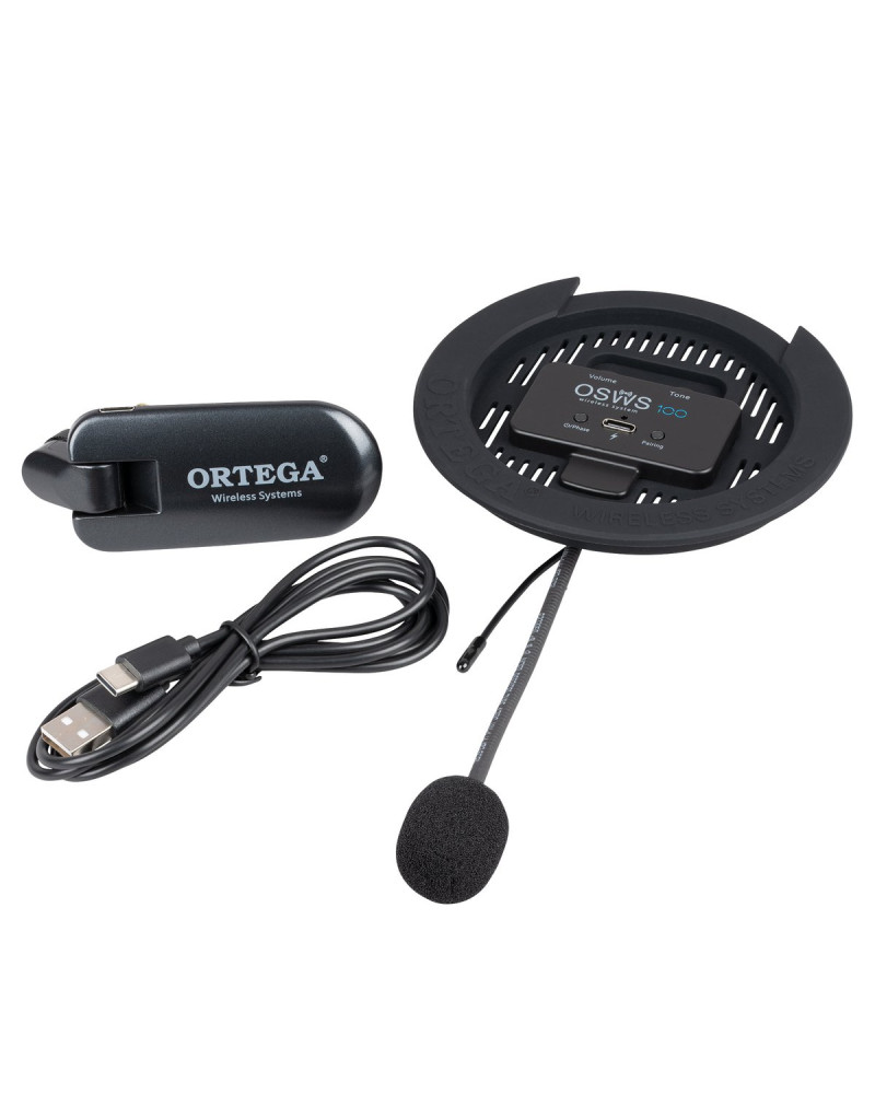 Ortega OSWS100 Wireless Soundhole Pickup System for acoustic guitars - 100 mm Diameter