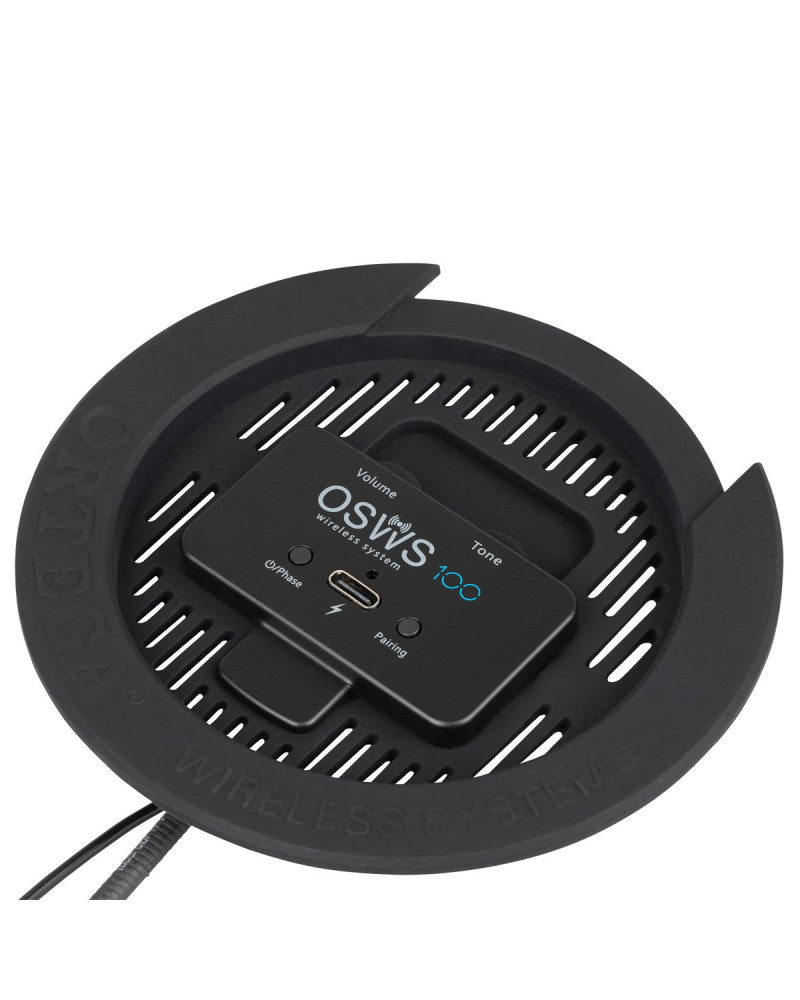 Ortega OSWS100 Wireless Soundhole Pickup System for acoustic guitars - 100 mm Diameter