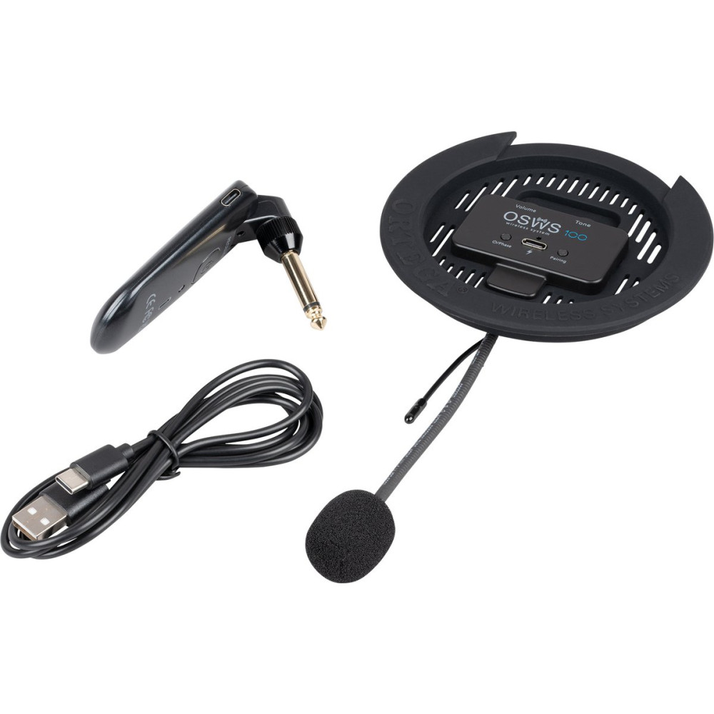 Ortega OSWS100 Wireless Soundhole Pickup System for acoustic guitars - 100 mm Diameter