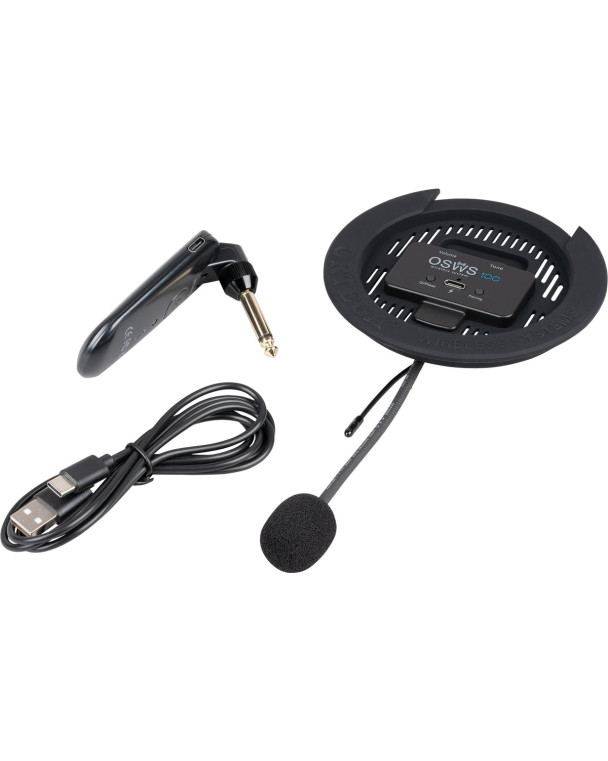 Ortega OSWS100 Wireless Soundhole Pickup System for acoustic guitars - 100 mm Diameter
