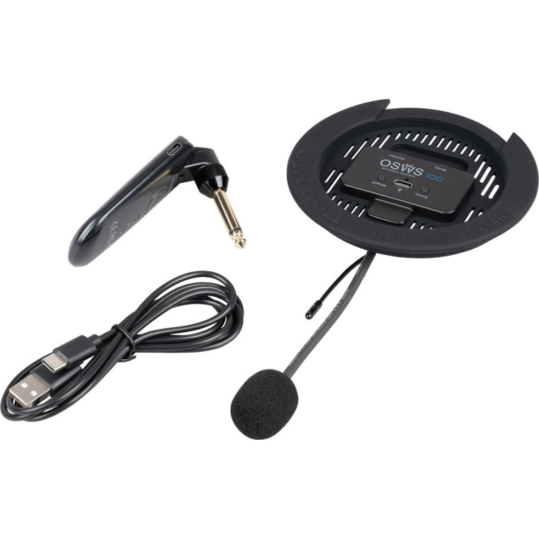 Ortega OSWS100 Wireless Soundhole Pickup System for acoustic guitars - 100 mm Diameter