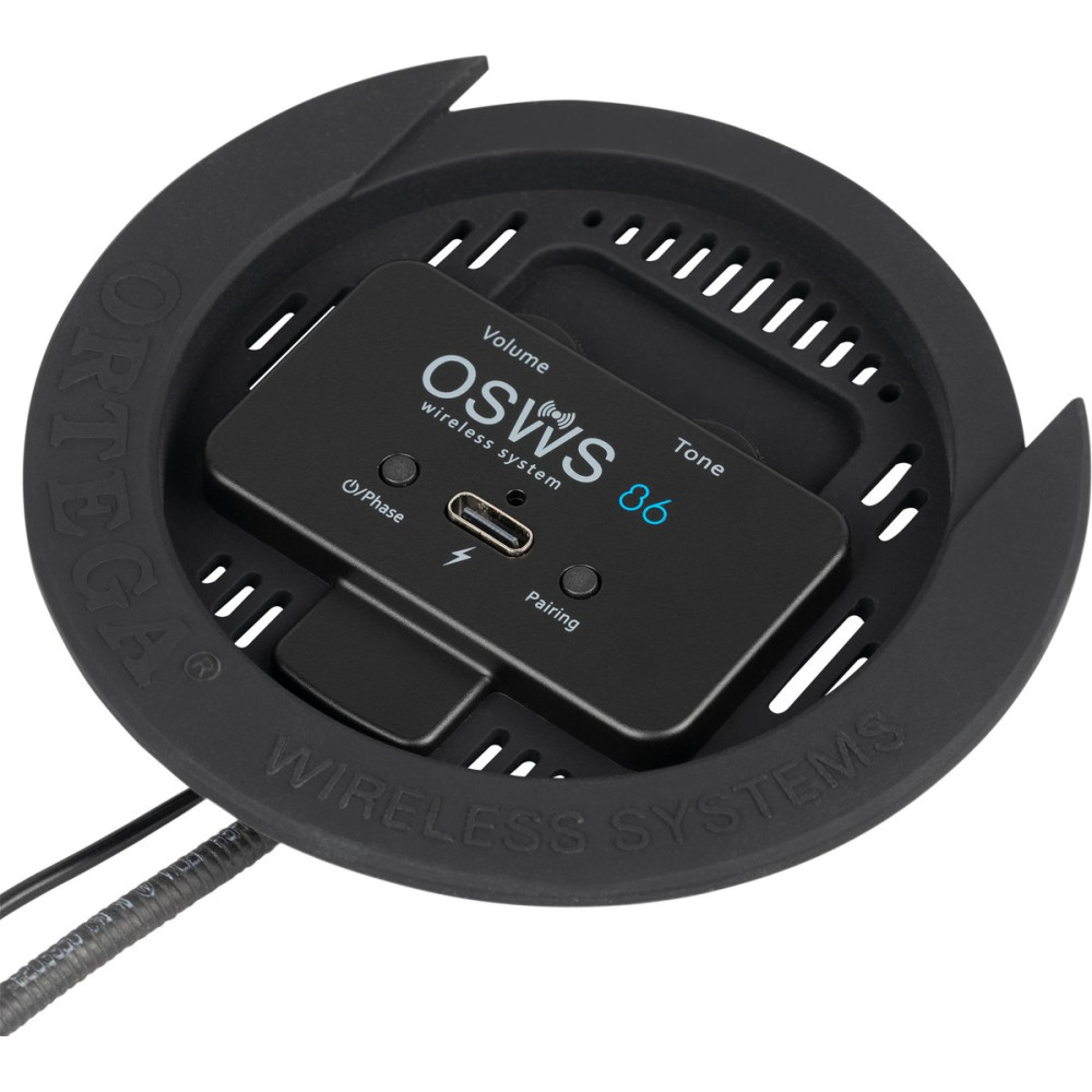 Ortega OSWS86 Wireless Soundhole Pickup System for classical guitars - 86 mm Diameter