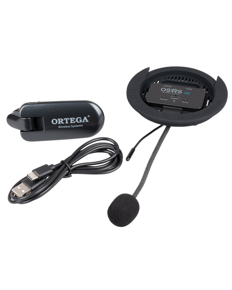Ortega OSWS86 Wireless Soundhole Pickup System for classical guitars - 86 mm Diameter