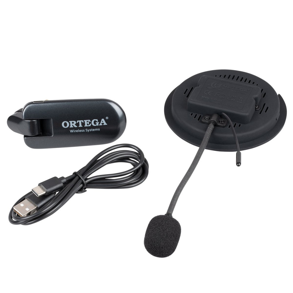 Ortega OSWS86 Wireless Soundhole Pickup System for classical guitars - 86 mm Diameter