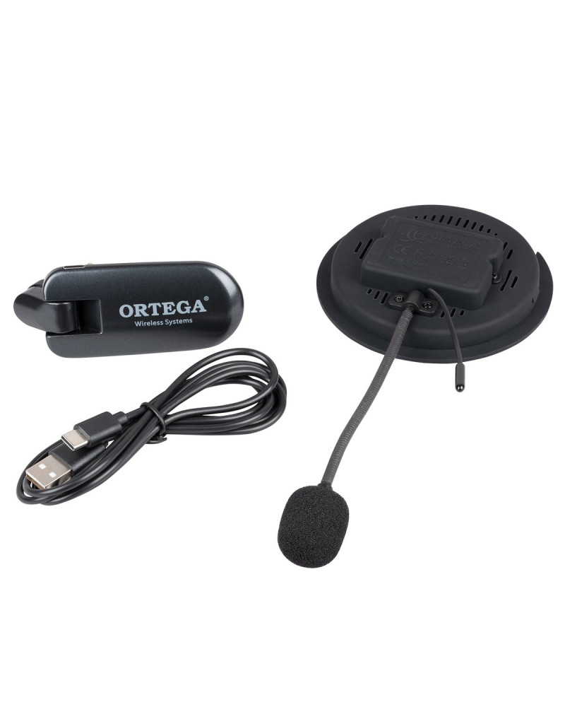 Ortega OSWS86 Wireless Soundhole Pickup System for classical guitars - 86 mm Diameter