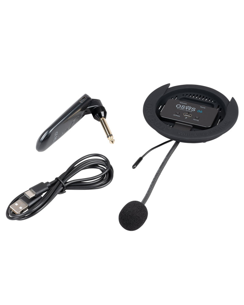 Ortega OSWS86 Wireless Soundhole Pickup System for classical guitars - 86 mm Diameter