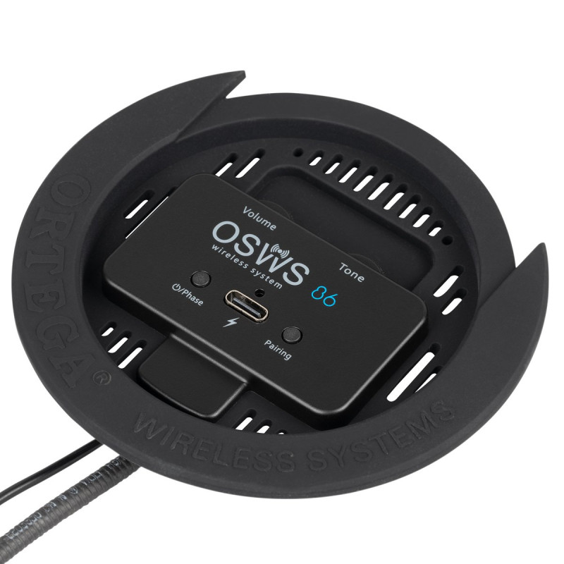 Ortega OSWS86 Wireless Soundhole Pickup System for classical guitars - 86 mm Diameter