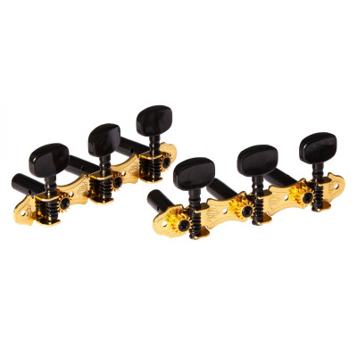 Ortega OTM-FAMILYBK Family Series Guitar Tuning Machines - Gold/Black