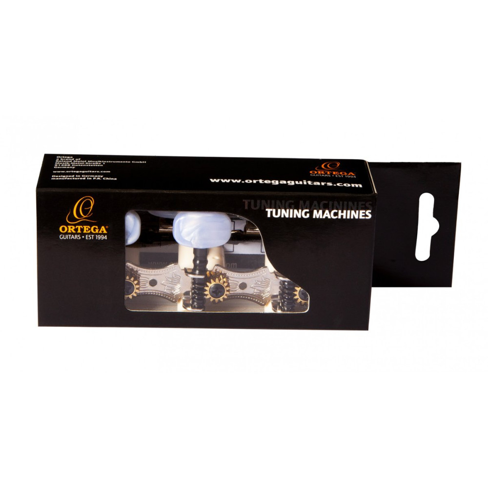 Ortega OTM-FAMILYNT Family Series Guitar Tuning Machines - Chrome/White