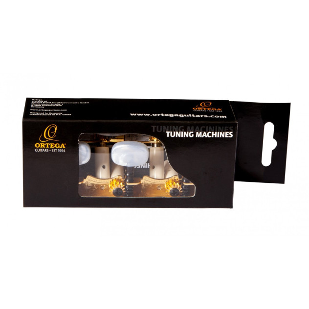 Ortega OTM-FAMILYPRO Family Series Pro Guitar Tuning Machines - Gold/White