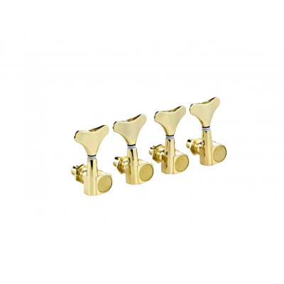 Ortega OTMEB4L-GO 4 in Line Bass Tuning Machines - Gold