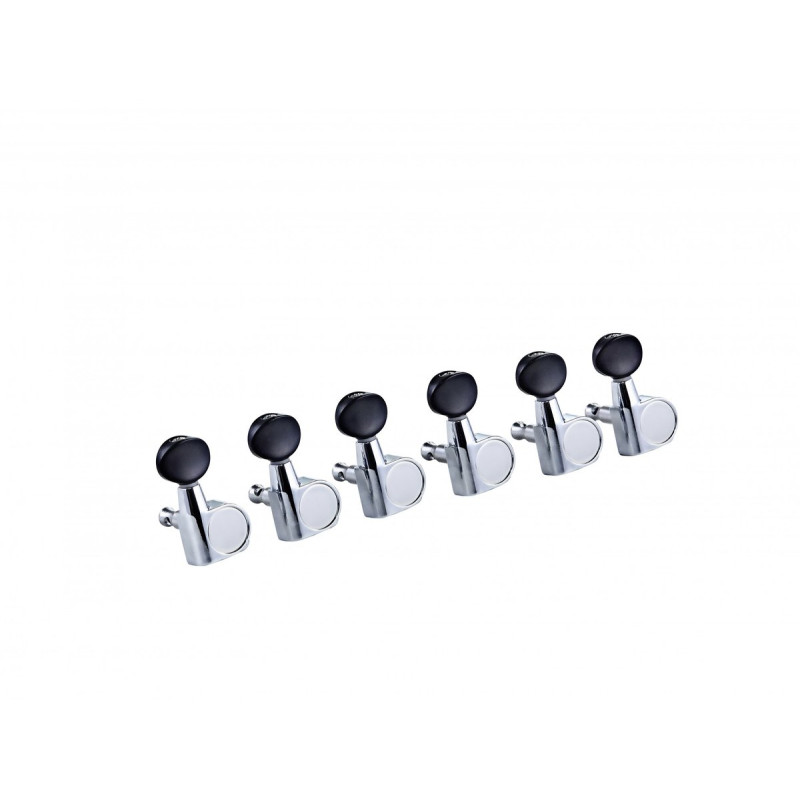 Ortega OTMEG6L-CR 6 in Line Guitar Tuning Machines - Chrome