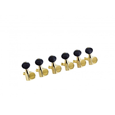 Ortega OTMEG6L-GO 6 in Line Guitar Tuning Machines - Gold