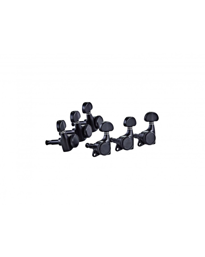 Ortega OTMLOCK33-GB 3+3 Guitar Locking Tuning Machines - Gloss Black