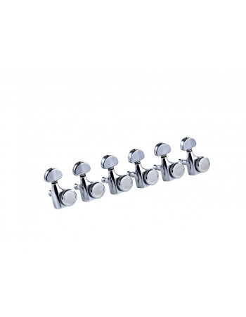 Ortega OTMLOCK6L-CR 6 in Line Guitar Locking Tuning Machines - Chrome