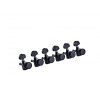 Ortega OTMLOCK6L-GB 6 in Line Guitar Locking Tuning Machines - Gloss Black