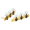 Ortega OTMSTD-GOWH Standard Guitar Tuning Machines - Gold/White